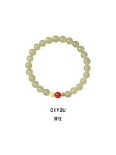 Ciyou | Natural Hetian Jade & Southern Red Agate Bracelet – Peace & Elegance